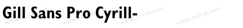 Gill Sans Pro Cyrill字体转换